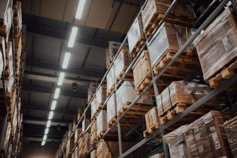 Items in a warehouse. 