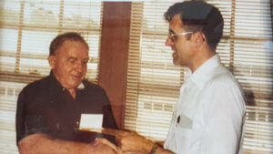 Norman Besheer with Gunter's first employee, Harold officially retiring.