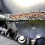 Chewed wires from rodents in Kansas City, MO. How to identify a rodent problem.