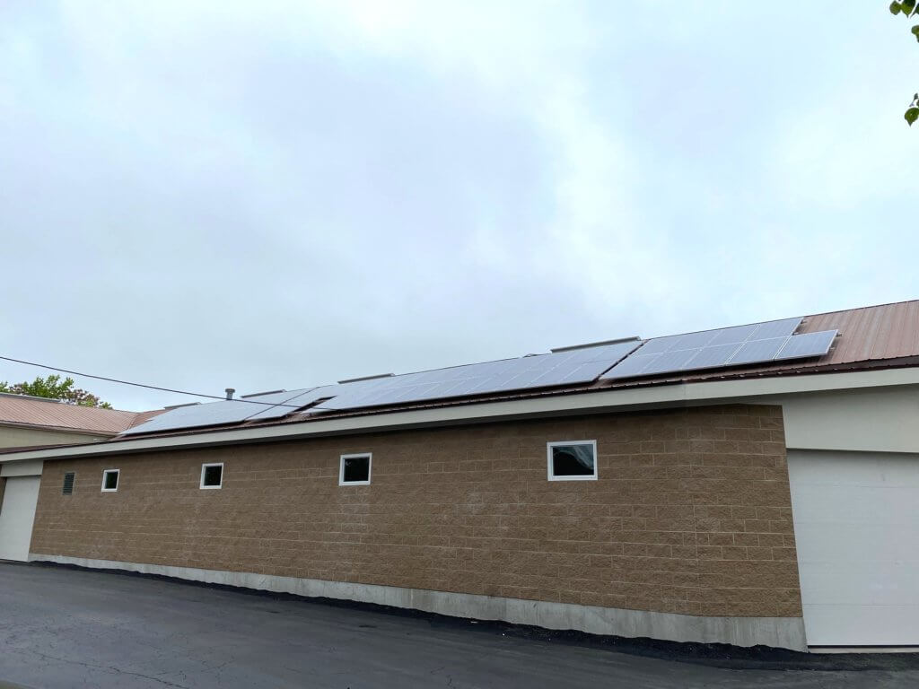 Plug-in stations to charge new electric service fleet vehicles added.