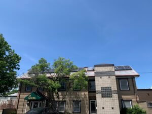 solar panels on Gunter's office roof